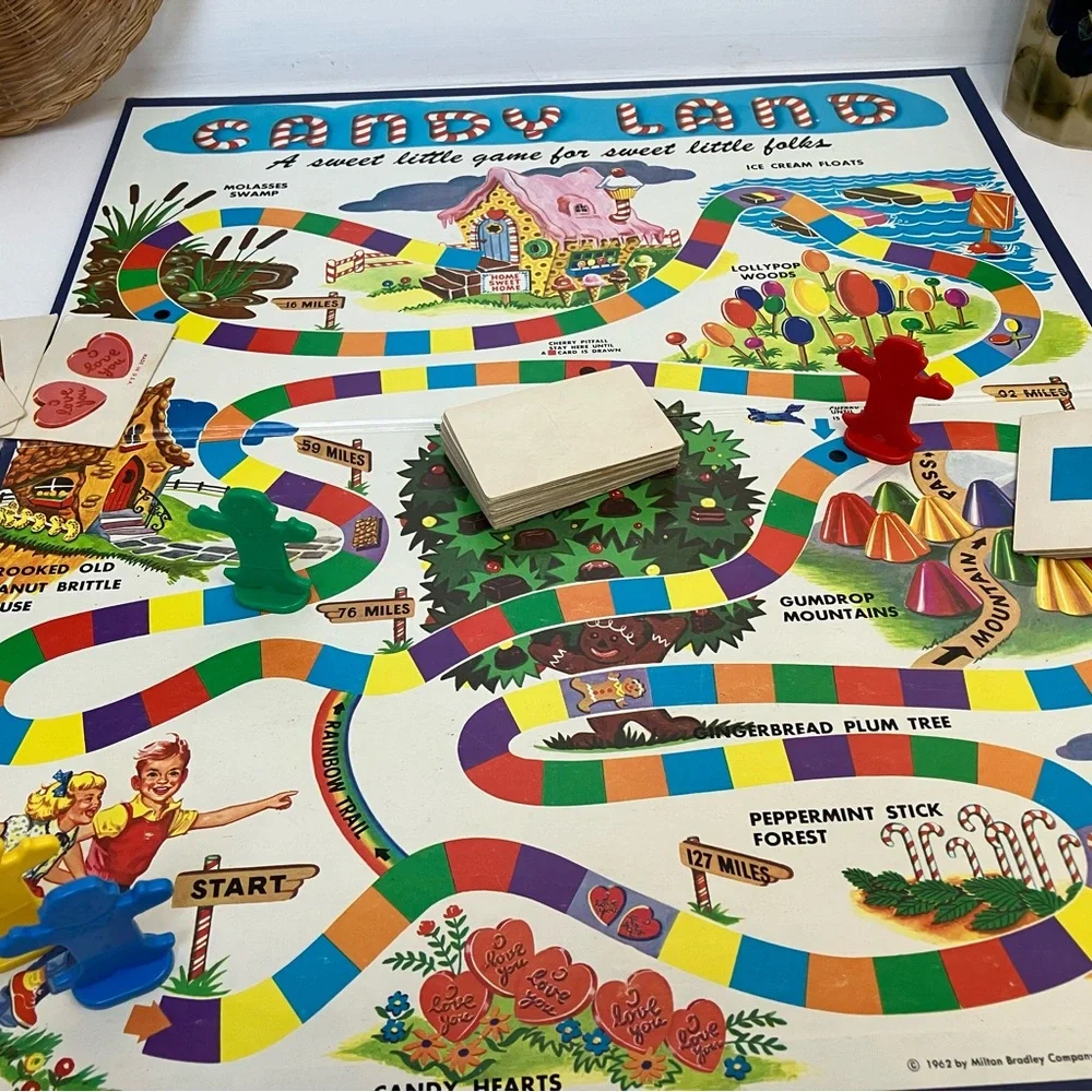 Vintage MCM 1955 Candy Land Game by Milton Bradley Midcentury Modern 1950s MB - Picture 14 of 16